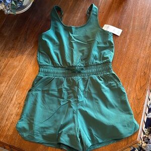 NWT Abercrombie Girls green romper